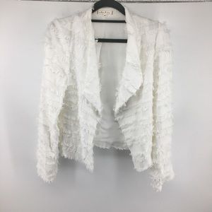Willow & Clay White Frayed Cardigan